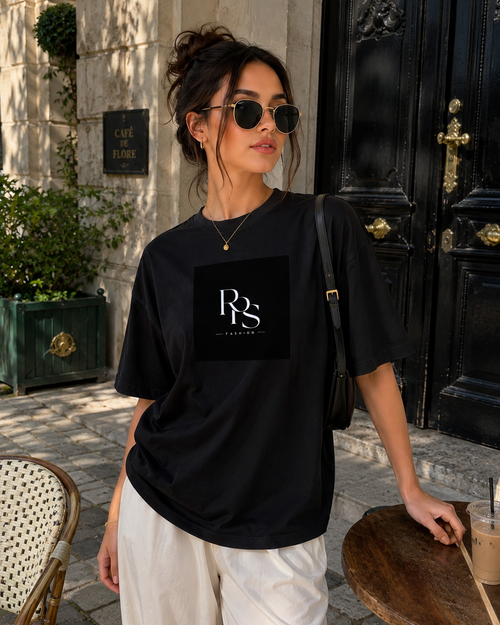 Organic Oversized High Neck Women's T-Shirt