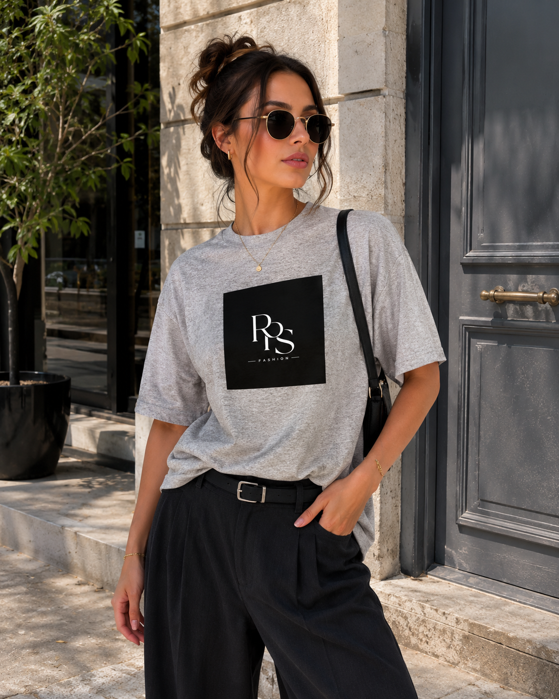 Organic Oversized High Neck Women's T-Shirt