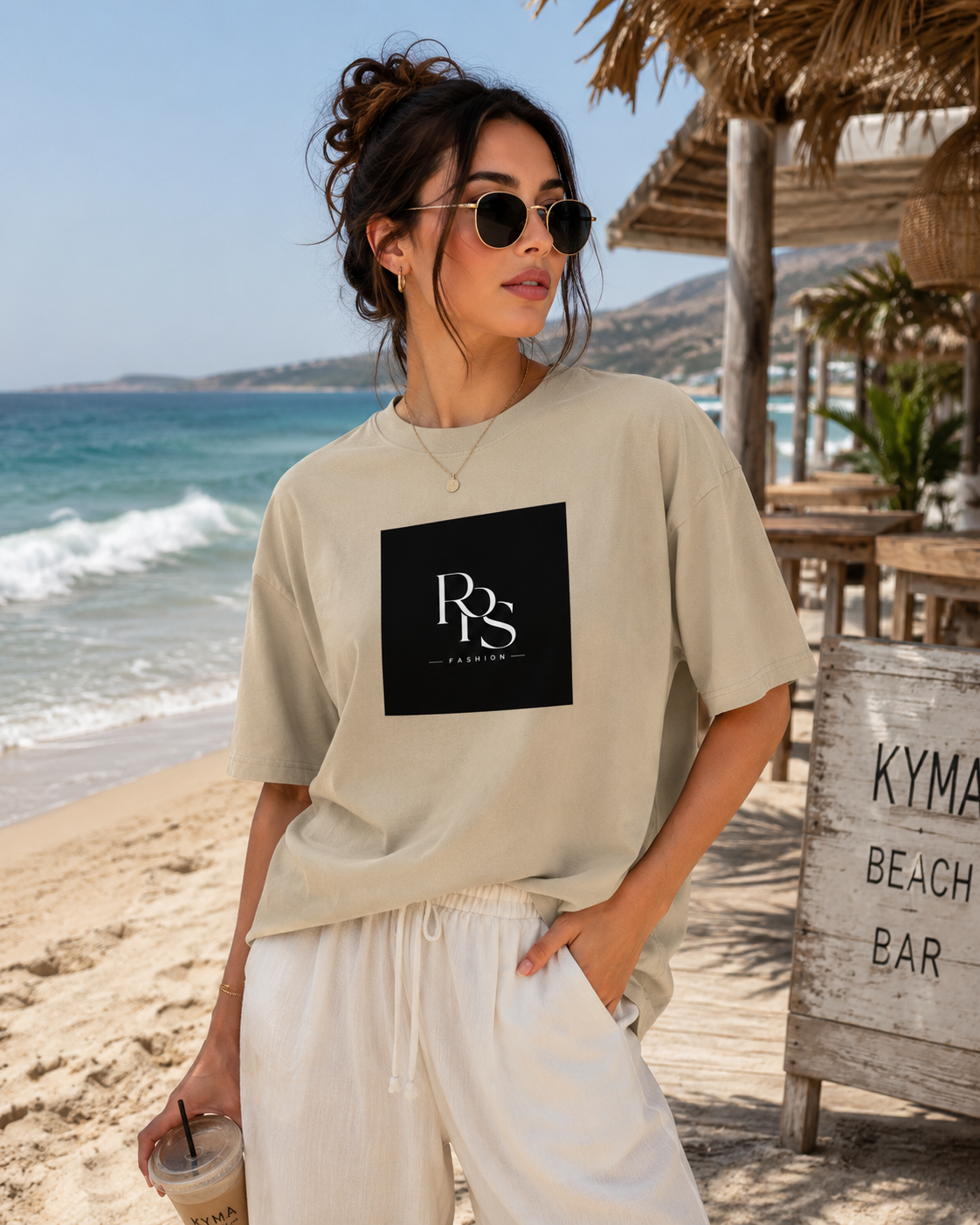 Organic Oversized High Neck Women's T-Shirt
