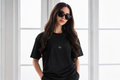 RPS Embroidered Essential Black Women's T-Shirt