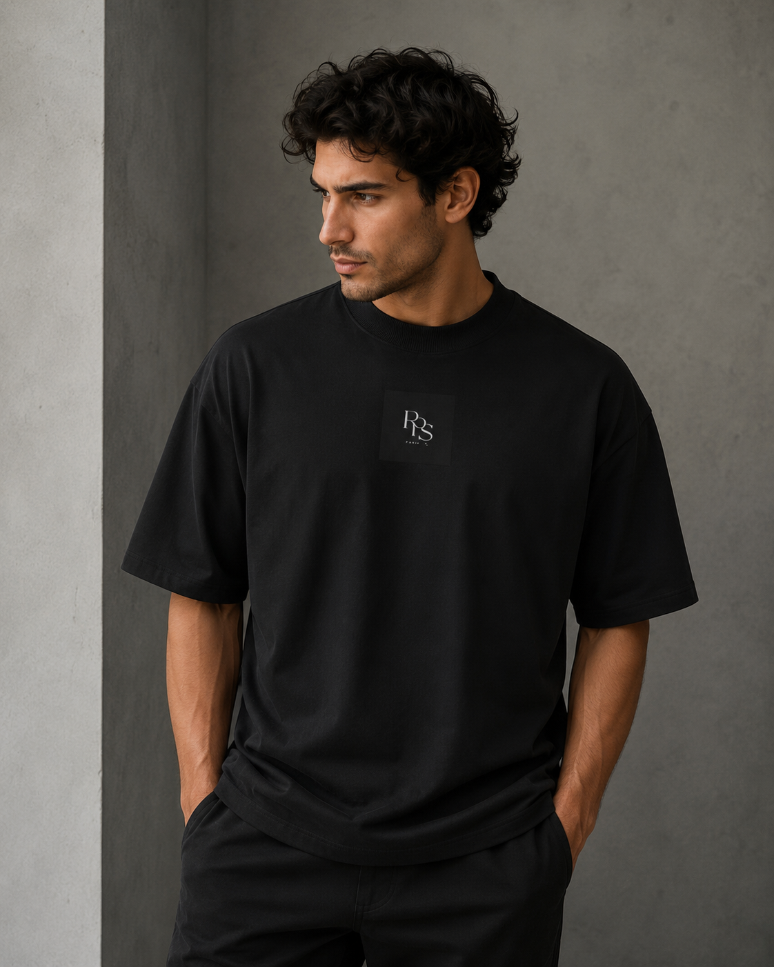Organic Oversized High Neck Men's T-Shirt